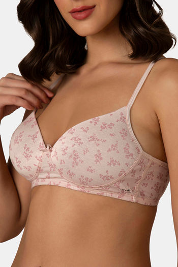 Every de by Amante Padded Non Wired Full Coverage T-Shirt Bra - Pink Floral Print — image 4